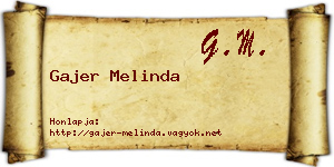 Gajer Melinda névjegykártya
